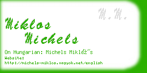 miklos michels business card